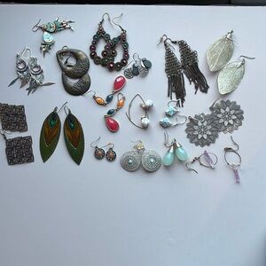 Large lot of costume jewelry earrings